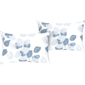 LIVARNO home Renforcé kussensloop (Bloemen/blauw/wit) LIVARNO home Renforcé kussensloop (Bloemen/blauw/wit)