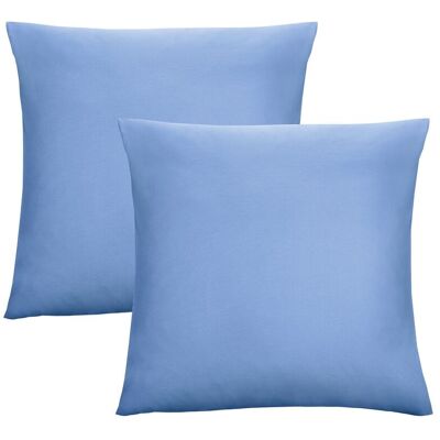 biberna Michi Jersey Kussenhoes - Blauw - Kussenhoes biberna Michi Jersey Kussenhoes - Blauw - Kussenhoes