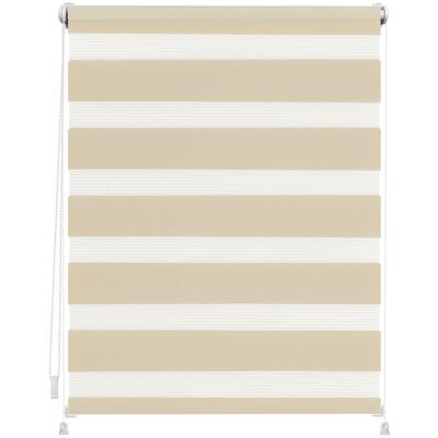 Lichtblick Duo-Rollo Beige - Geen Boren, Klemmen, Verstelbaar - Rol Lichtblick Duo-Rollo Beige - Geen Boren, Klemmen, Verstelbaar - Rol