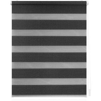 Lichtblick Duo-Rollo, Klemmfix, 55x150cm, Polyester, antraciet - grijs - Rolgordijnen Lichtblick Duo-Rollo, Klemmfix, 55x150cm, Polyester, antraciet - grijs - Rolgordijnen