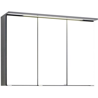 HELD Badkamer spiegelkast Bologna 3D (LED-inbouwlamp, Donkergrijs, 90 cm) HELD Badkamer spiegelkast Bologna 3D (LED-inbouwlamp, Donkergrijs, 90 cm)