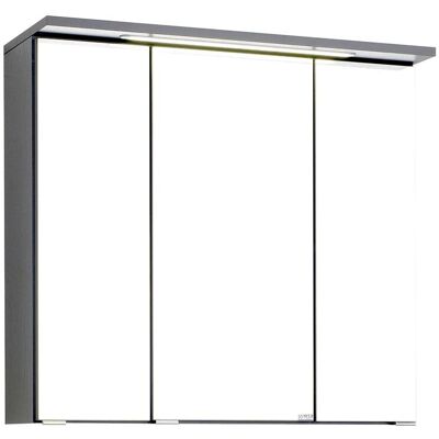 HELD Badkamer spiegelkast Bologna 3D (LED-inbouwlamp, Donkergrijs, 80 cm) HELD Badkamer spiegelkast Bologna 3D (LED-inbouwlamp, Donkergrijs, 80 cm)