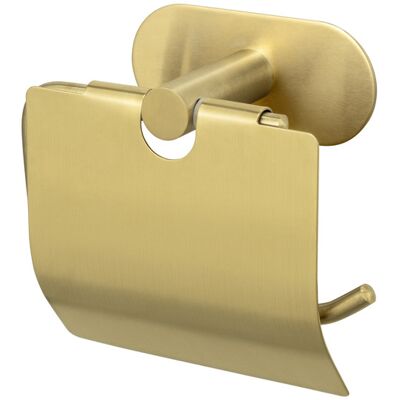 WENKO Turbo-Loc Gouden Toiletrollenhouder met Deksel - Badkameraccessoire WENKO Turbo-Loc Gouden Toiletrollenhouder met Deksel - Badkameraccessoire