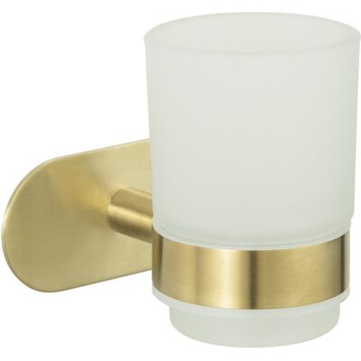 WENKO Gouden Tandenborstelhouder - Uno Orea - Eenvoudige Montage - Badkamer Accessoire WENKO Gouden Tandenborstelhouder - Uno Orea - Eenvoudige Montage - Badkamer Accessoire