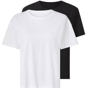 esmara Set van 2 dames T-shirts (Zwart/wit, L (44/46)) esmara Set van 2 dames T-shirts (Zwart/wit, L (44/46))
