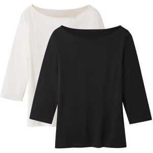 esmara Set van 2 dames tops (Zwart/wit, S (36-38)) esmara Set van 2 dames tops (Zwart/wit, S (36-38))