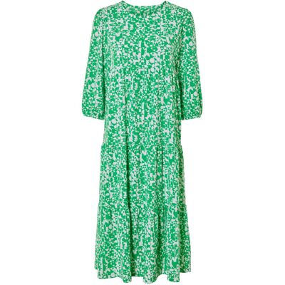 ESMARA Dames jurk, in midilengte, met crêpestructuur (Groen, S (36/38)) ESMARA Dames jurk, in midilengte, met crêpestructuur (Groen, S (36/38))