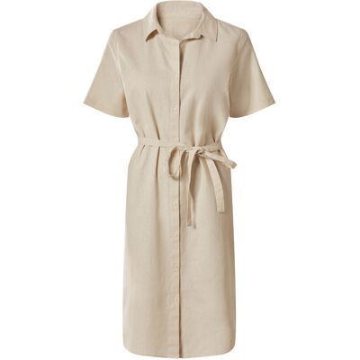 ESMARA Linnen dames jurk (Beige, XS (32/34)) ESMARA Linnen dames jurk (Beige, XS (32/34))