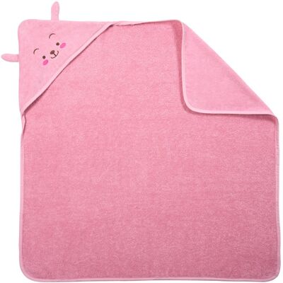 LUPILU Baby handdoek 85 x 85 cm, met capuchon (Lichtroze) LUPILU Baby handdoek 85 x 85 cm, met capuchon (Lichtroze)
