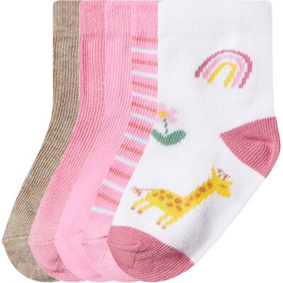 lupilu 5 Paar baby sokken (Roze/beige, 19/22) lupilu 5 Paar baby sokken (Roze/beige, 19/22)