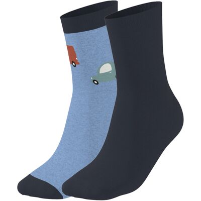 lupilu 2 Paar kinder sokken (Blauw, 23-26) lupilu 2 Paar kinder sokken (Blauw, 23-26)