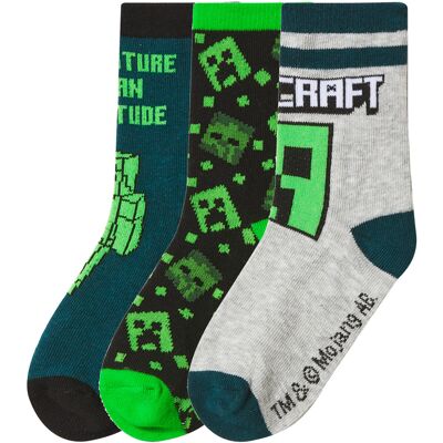 Lidl 3 Paar kinder sokken Minecraft (Petrol/zwart/grijs, 23-26) Lidl 3 Paar kinder sokken Minecraft (Petrol/zwart/grijs, 23-26)