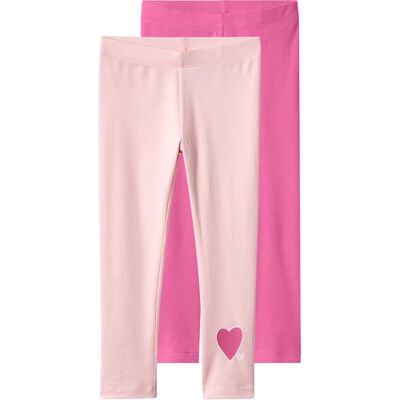 lupilu Set van 2 kinder leggings (Lichtroze, 110/116) lupilu Set van 2 kinder leggings (Lichtroze, 110/116)