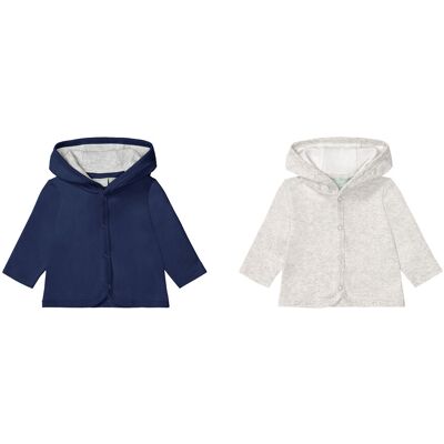 lupilu 2 baby vestjes (Marineblauw/Lichtgrijs, 74/80) lupilu 2 baby vestjes (Marineblauw/Lichtgrijs, 74/80)