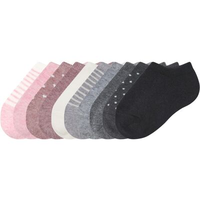 LUPILU 10 paar kinder sokken (roze/crème/grijs/navy, 27/30) LUPILU 10 paar kinder sokken (roze/crème/grijs/navy, 27/30)