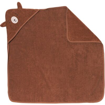 LUPILU Baby handdoek 85 x 85 cm, met capuchon (Bruin) LUPILU Baby handdoek 85 x 85 cm, met capuchon (Bruin)