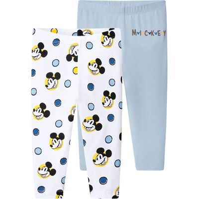 LUPILU Set van 2 baby leggings (Blauw/print, 62-68) LUPILU Set van 2 baby leggings (Blauw/print, 62-68)