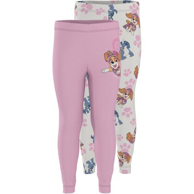 LUPILU Set van 2 kinder leggings Paw Patrol (roze/wit, 98/104) LUPILU Set van 2 kinder leggings Paw Patrol (roze/wit, 98/104)