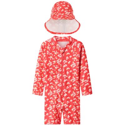 lupilu Baby UV-zwempak met hoedje UV50+ (Rood, 74/80) lupilu Baby UV-zwempak met hoedje UV50+ (Rood, 74/80)