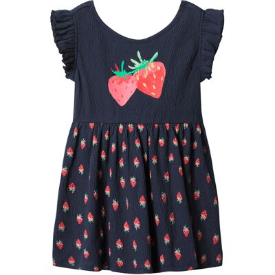 LUPILU Kinder jurk (Marineblauw, 110/116) LUPILU Kinder jurk (Marineblauw, 110/116)