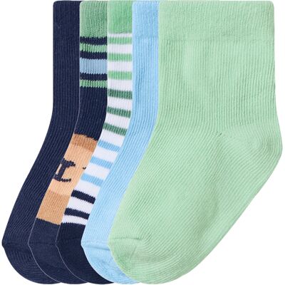 lupilu 5 Paar baby sokken (Donkerblauw/groen, 19/22) lupilu 5 Paar baby sokken (Donkerblauw/groen, 19/22)