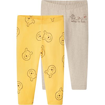 LUPILU Set van 2 baby leggings (Beige/Geel, 86/92) LUPILU Set van 2 baby leggings (Beige/Geel, 86/92)
