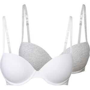 esmara 2 dames beugel BH's (Grijs/wit, 80B) esmara 2 dames beugel BH's (Grijs/wit, 80B)