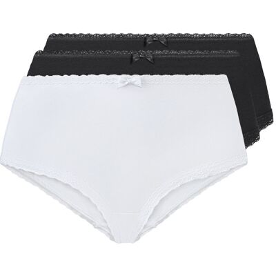 esmara 3 dames hipsters (S (36-38), Zwart/wit) esmara 3 dames hipsters (S (36-38), Zwart/wit)