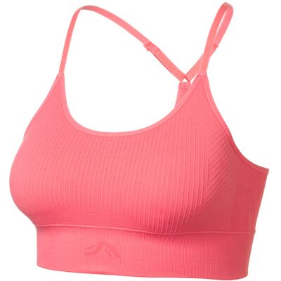 CRIVIT Geribde dames sport-bh - light level (Koraal, XS (32/34)) CRIVIT Geribde dames sport-bh - light level (Koraal, XS (32/34))
