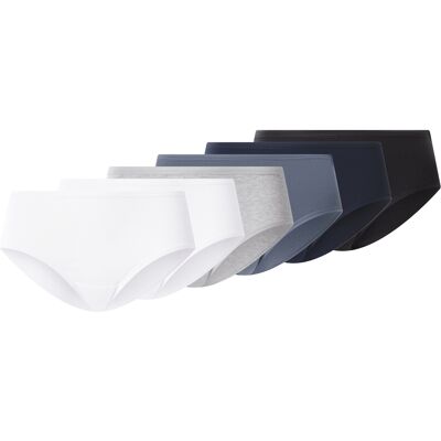 esmara Set van 6 dames hipsters (Zwart/marineblauw/blauw/wit, S (36/38)) esmara Set van 6 dames hipsters (Zwart/marineblauw/blauw/wit, S (36/38))