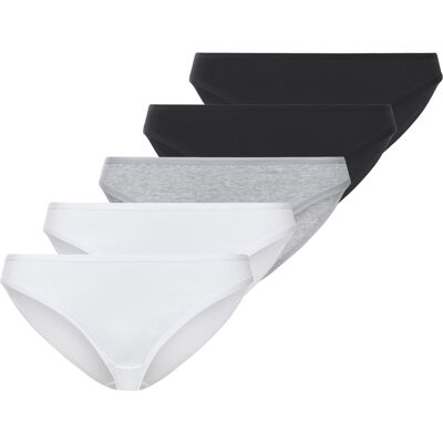 esmara 5 dames slips (L (44/46), Zwart/grijs/wit) esmara 5 dames slips (L (44/46), Zwart/grijs/wit)