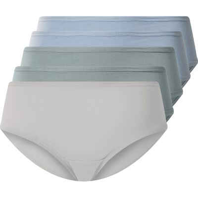 ESMARA Set van 5 dames hipsters (groen/blauw/grijs, S (36/38)) ESMARA Set van 5 dames hipsters (groen/blauw/grijs, S (36/38))