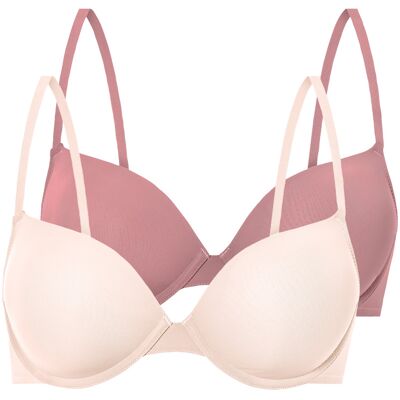 esmara 2 dames beugel-BH's (Roze/lichtroze, 75B) esmara 2 dames beugel-BH's (Roze/lichtroze, 75B)