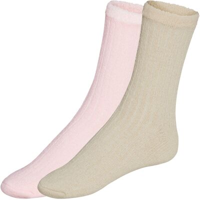 esmara 2 paar dames huissokken (Beige/lichtroze, 39-42) esmara 2 paar dames huissokken (Beige/lichtroze, 39-42)