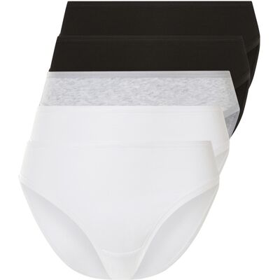 esmara Dames slips 5 stuks (Zwart/grijs/wit, M (40/42)) esmara Dames slips 5 stuks (Zwart/grijs/wit, M (40/42))