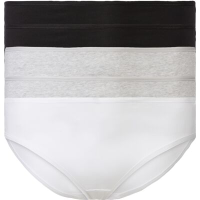 esmara 5 dames slips (XXL (52/54), Zwart/grijs/wit) esmara 5 dames slips (XXL (52/54), Zwart/grijs/wit)