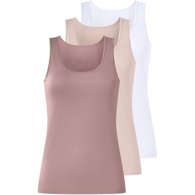 ESMARA Set van 3 dames hemden (roze/wit, S (36/38)) ESMARA Set van 3 dames hemden (roze/wit, S (36/38))