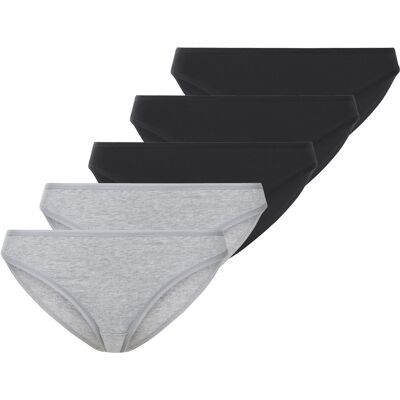 esmara 5 dames slips (Zwart/grijs, XS (32/34)) esmara 5 dames slips (Zwart/grijs, XS (32/34))