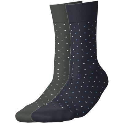 esmara 2 Paar sokken (Stippen/groen/marineblauw, 39-42) esmara 2 Paar sokken (Stippen/groen/marineblauw, 39-42)