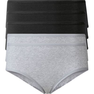 esmara 5 dames hipsters (Zwart/grijs, S (36/38)) esmara 5 dames hipsters (Zwart/grijs, S (36/38))