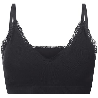 ESMARA Dames bustier met kant (Zwart, S (36/38)) ESMARA Dames bustier met kant (Zwart, S (36/38))