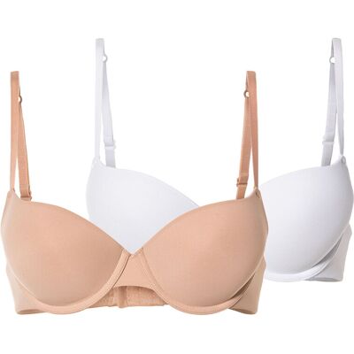 esmara Dames push-up beha's (85C, Beige/wit) esmara Dames push-up beha's (85C, Beige/wit)
