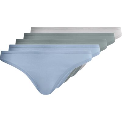 ESMARA Set van 5 dames strings (groen/blauw/grijs, XL (48/50)) ESMARA Set van 5 dames strings (groen/blauw/grijs, XL (48/50))