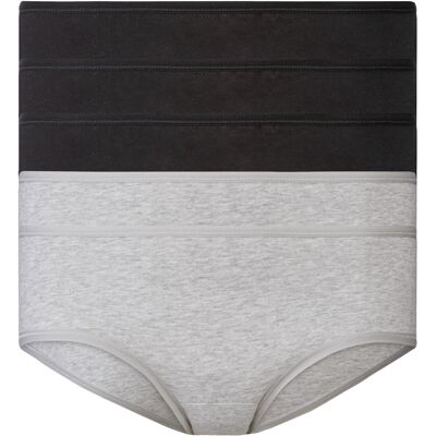 esmara 5 dames hipsters (S (36/38), Zwart/grijs) esmara 5 dames hipsters (S (36/38), Zwart/grijs)