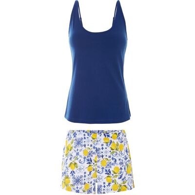 esmara Korte dames pyjama (Donkerblauw/wit, XS (32/34)) esmara Korte dames pyjama (Donkerblauw/wit, XS (32/34))