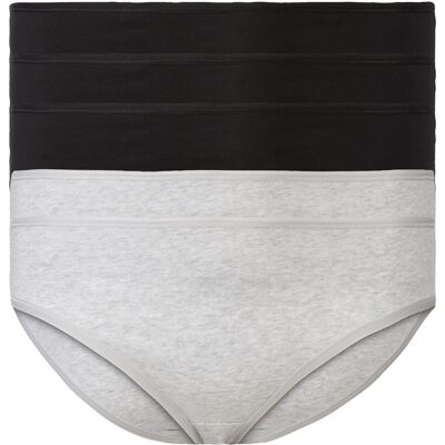 esmara 5 dames slips (XL (48/50), Zwart/grijs) esmara 5 dames slips (XL (48/50), Zwart/grijs)