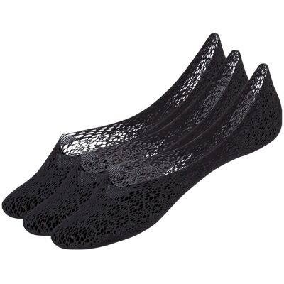 esmara 3 paar sneakersokken (Visnet, Zwart, 35-38) esmara 3 paar sneakersokken (Visnet, Zwart, 35-38)