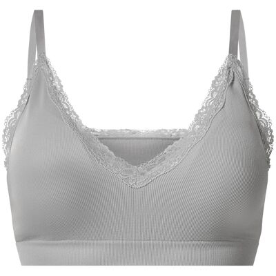 ESMARA Dames bustier met kant (Lichtgrijs, S (36/38)) ESMARA Dames bustier met kant (Lichtgrijs, S (36/38))
