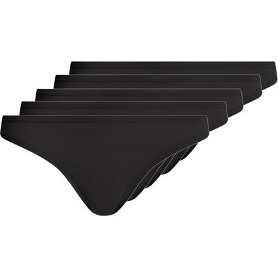 ESMARA Set van 5 dames strings (Zwart, S (36/38)) ESMARA Set van 5 dames strings (Zwart, S (36/38))