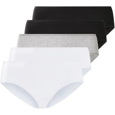 esmara Dames slips 5-pack (Zwart/grijs/wit, XXL) esmara Dames slips 5-pack (Zwart/grijs/wit, XXL)
